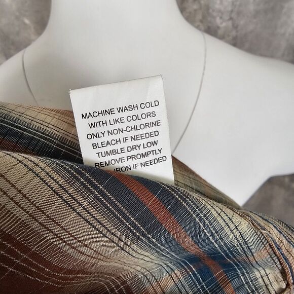 Cody James‎ Mens XL Regular Fit Plaid Pearl Snap Western Shirt Long Sleeve - Picture 8 of 8